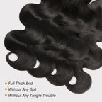 Human Hair Bundles Body Wave Bundles 10A Grade 100% Unprocessed Brazilian Virgin Hair 3 Bundles Deals Real Human Hair Extensions For Black Women Natural Black