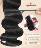 Healthy Human Hair Bundles, Body Wave Bundles Human Hair, 100% Unprocessed Selected Brazilian Virgin Remy Hair Extensions 3 bundles Single Bundle