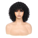 Short Curly Wig 210% Natural Color 100% Human Hair