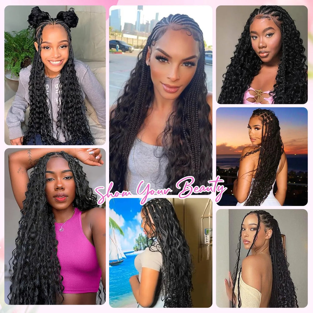 Human Braiding Hair for Boho Braids 18 Inch 100g 2 Bundles/Pack Deep Wave 12A Curly Brazilian Virgin Hair Extensions No Weft Knotless Bulk