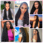 Human Braiding Hair for Boho Braids 18 Inch 100g 2 Bundles/Pack Deep Wave 12A Curly Brazilian Virgin Hair Extensions No Weft Knotless Bulk
