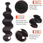 12A Human Hair Bundles Body Wave Bundles Human Hair 100% Unprocessed Brazilian Virgin Raw Remy Hair 3 Weaves Deals for Women Natural Color