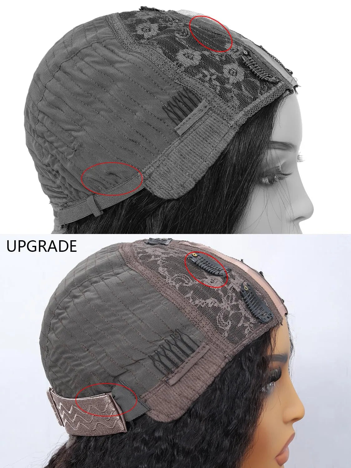 Kinky Straight U Part Human Hair Wig 12A Upgraded Glueless Full Head Clip in U Part Wigs for Women Natural Black brazilian hair