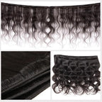 Human Hair Bundles Body Wave Bundles 10A Grade 100% Unprocessed Brazilian Virgin Hair 3 Bundles Deals Real Human Hair Extensions For Black Women Natural Black