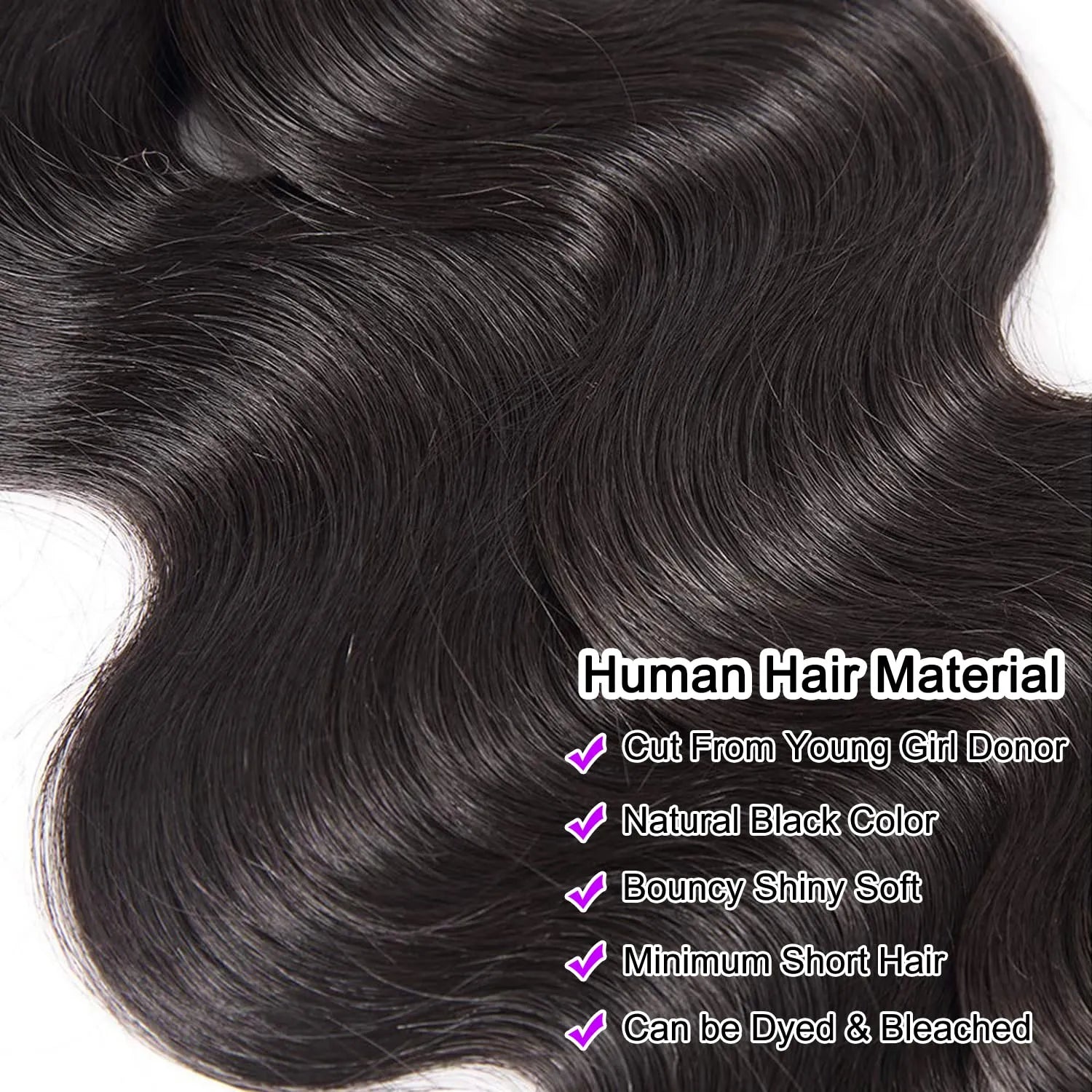 Body Wave Human Hair 3 Bundles 100% Unprocessed 10A Brazilian Raw Weave Bundle Human Hair Extensions for Black Women Natural Color