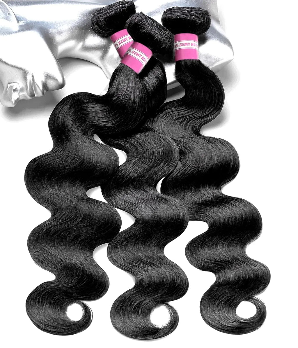 Healthy Human Hair Bundles, Body Wave Bundles Human Hair, 100% Unprocessed Selected Brazilian Virgin Remy Hair Extensions 3 bundles Single Bundle