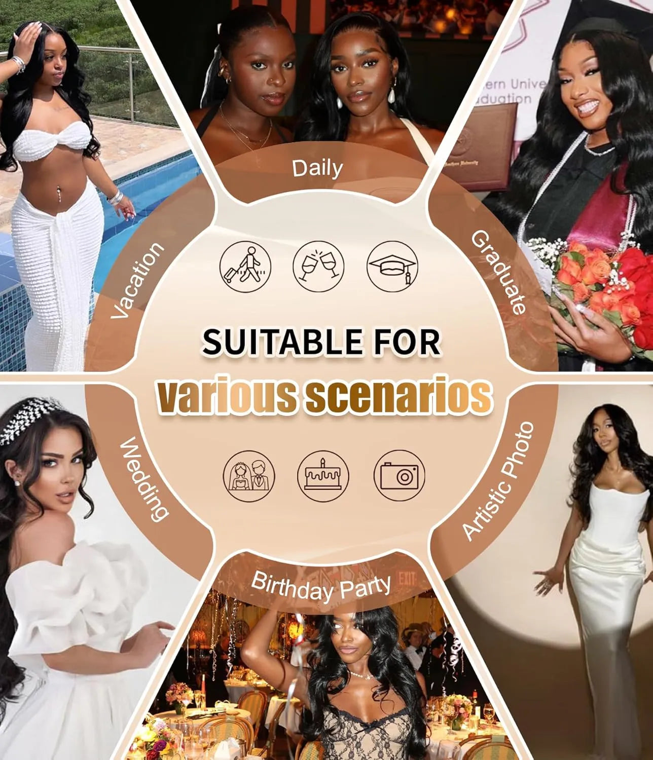Healthy Human Hair Bundles, Body Wave Bundles Human Hair, 100% Unprocessed Selected Brazilian Virgin Remy Hair Extensions 3 bundles Single Bundle
