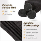 Human Hair Bundles Body Wave Bundles 10A Grade 100% Unprocessed Brazilian Virgin Hair 3 Bundles Deals Real Human Hair Extensions For Black Women Natural Black