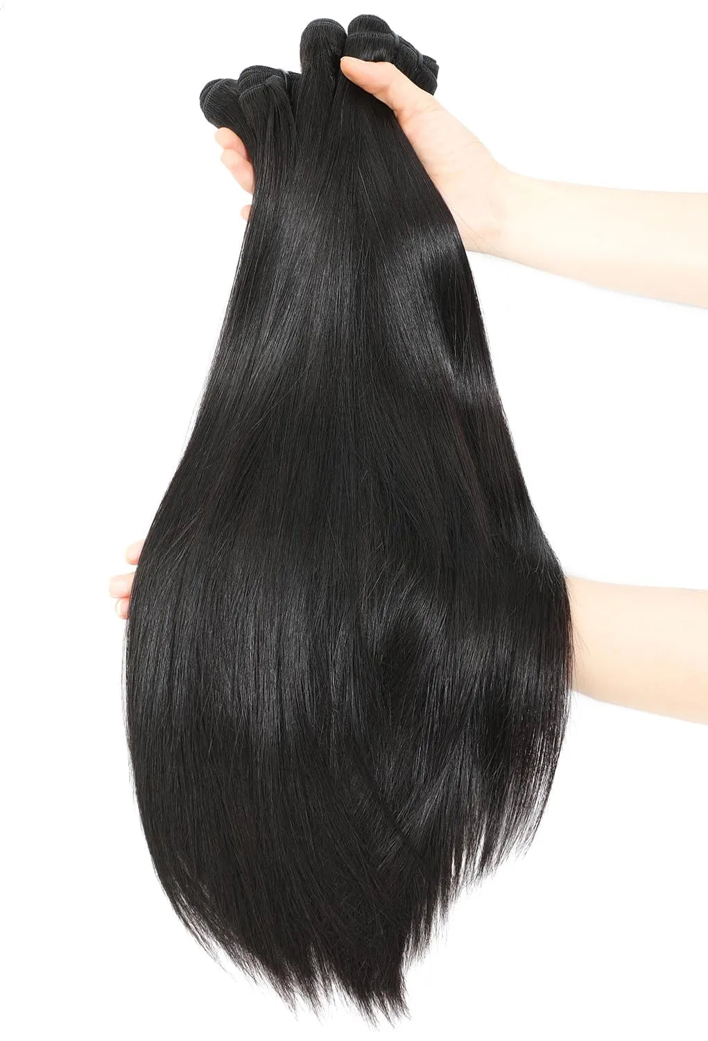 Raw Bundles Human Hair, No Tangle Shedding, Keep Texture Silky Soft after 89 Times Washes, 13A Raw Indian Bundles Triple Lifespan Chemical Free