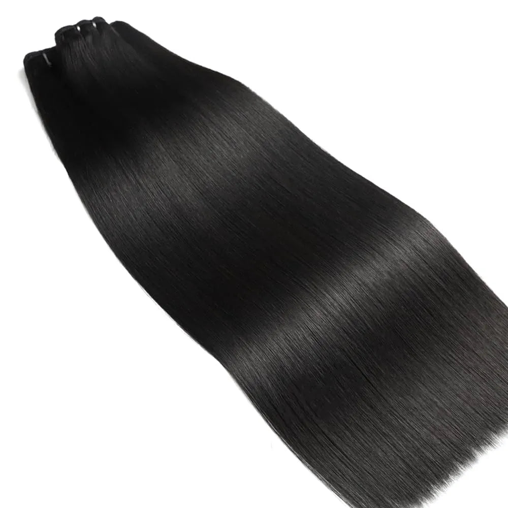 13A Human Hair Bundles Straight Human Hair Unprocessed Brazilian Hair 3 Bundles Quick Weave Natural Black