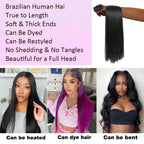 13A Human Hair Bundles Straight Human Hair Unprocessed Brazilian Hair 3 Bundles Quick Weave Natural Black