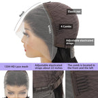 Bob Wig Human Hair 180% Density 13x4 HD Transparent Lace Front Wigs Pre Plucked Short Bob Glueless Straight Wigs for Women Natural Black