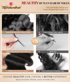 Healthy Human Hair Bundles, Body Wave Bundles Human Hair, 100% Unprocessed Selected Brazilian Virgin Remy Hair Extensions 3 bundles Single Bundle