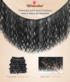 Healthy Human Hair Bundles, Body Wave Bundles Human Hair, 100% Unprocessed Selected Brazilian Virgin Remy Hair Extensions 3 bundles Single Bundle