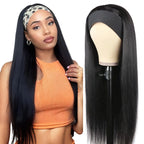 Straight Headband Wigs Human Hair for Black Women Glueless None Lace Front Wig Brazilian Virgin Human Hair Wigs Natural